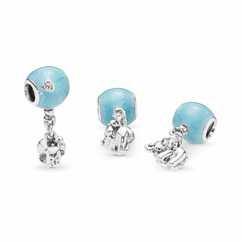 Pandora Elephant & Blue Balloon Dangle Charm NZ, Sterling Silver (952038-LSV)